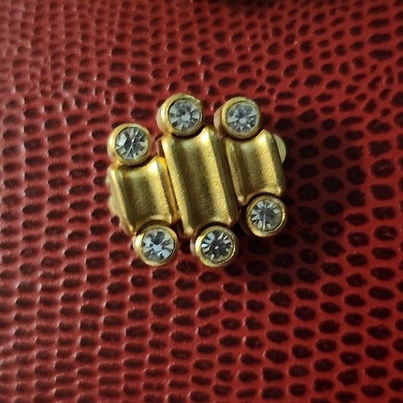Nina Ricci signed clip-on Rhinestone earrings. Vintage - Picture 3 of 6